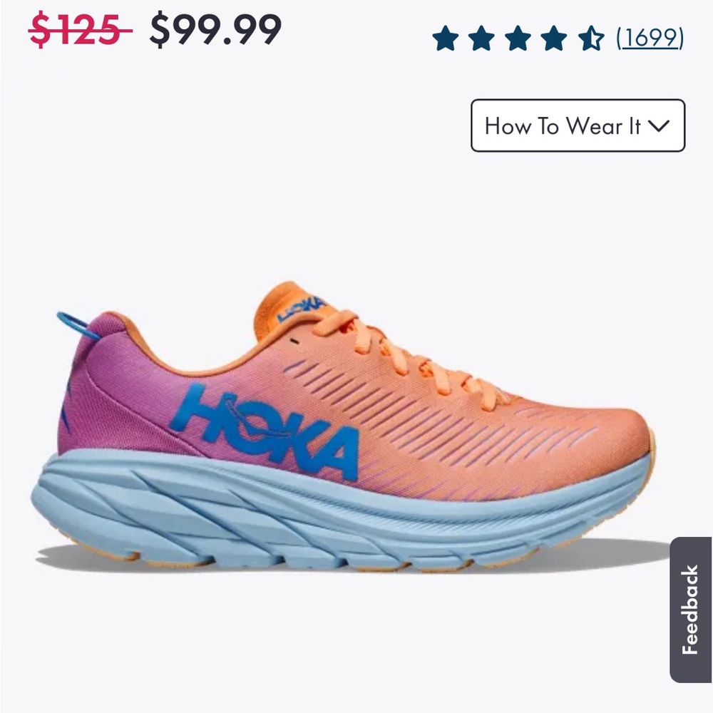 Hoka Rincon 3 lightly used running shoes